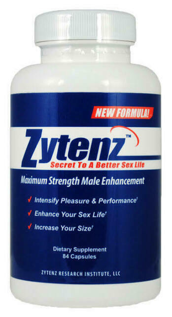 Zytenz maximum strength male enhancement supplement bottle, 84 capsules